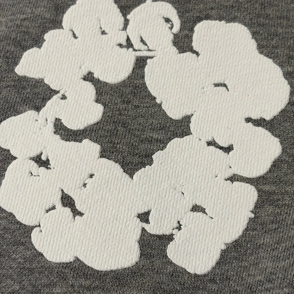 Grey and white Denim tears hoodie - Picture 3 of 5